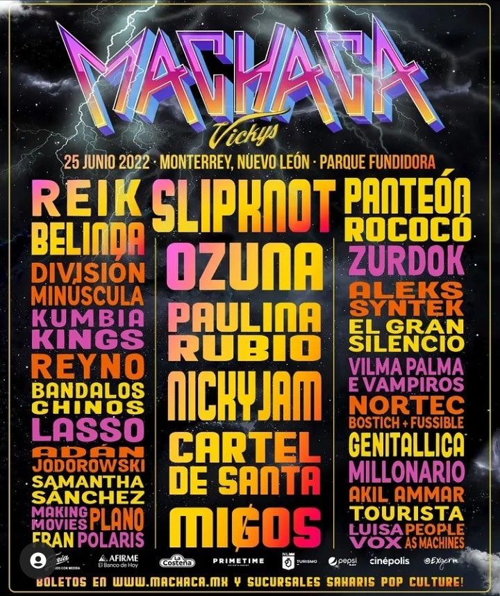 SLIPKNOT EN EL MACHACA Y UN VARIADO LINE UP